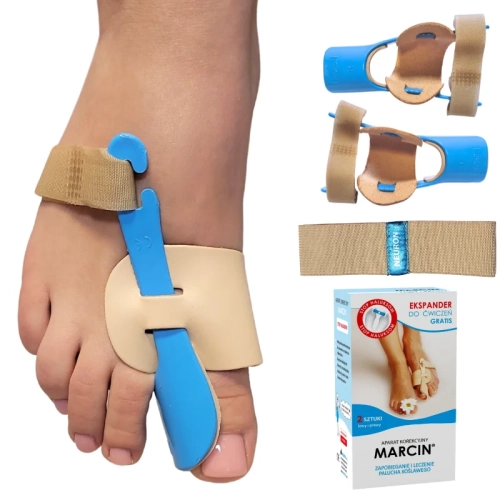 Przejdź do produktu Aparat regulowany MARCIN Blue na paluch koślawy + ekspander gratis